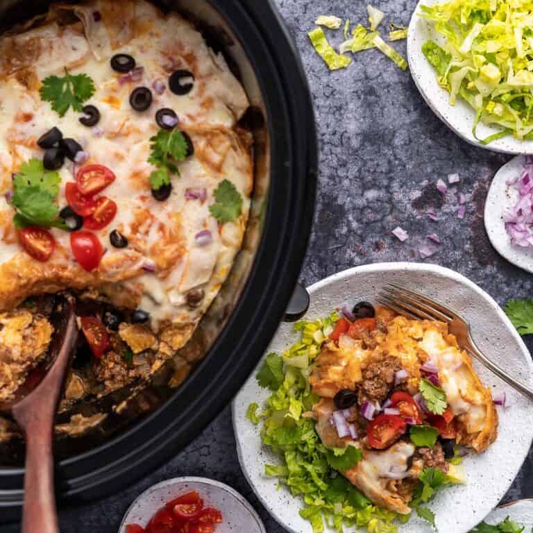 slow cooker enchiladas featured image