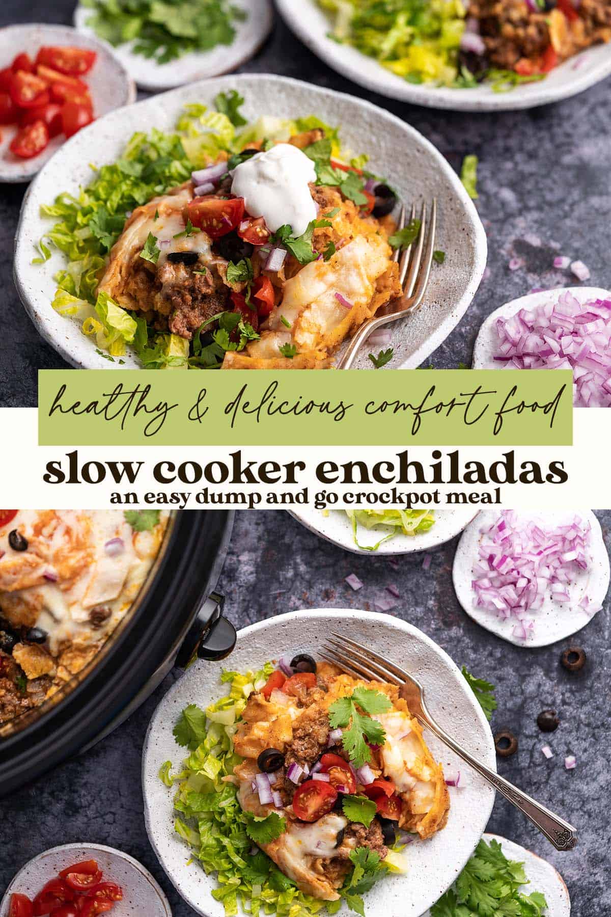 slow cooker enchiladas pin