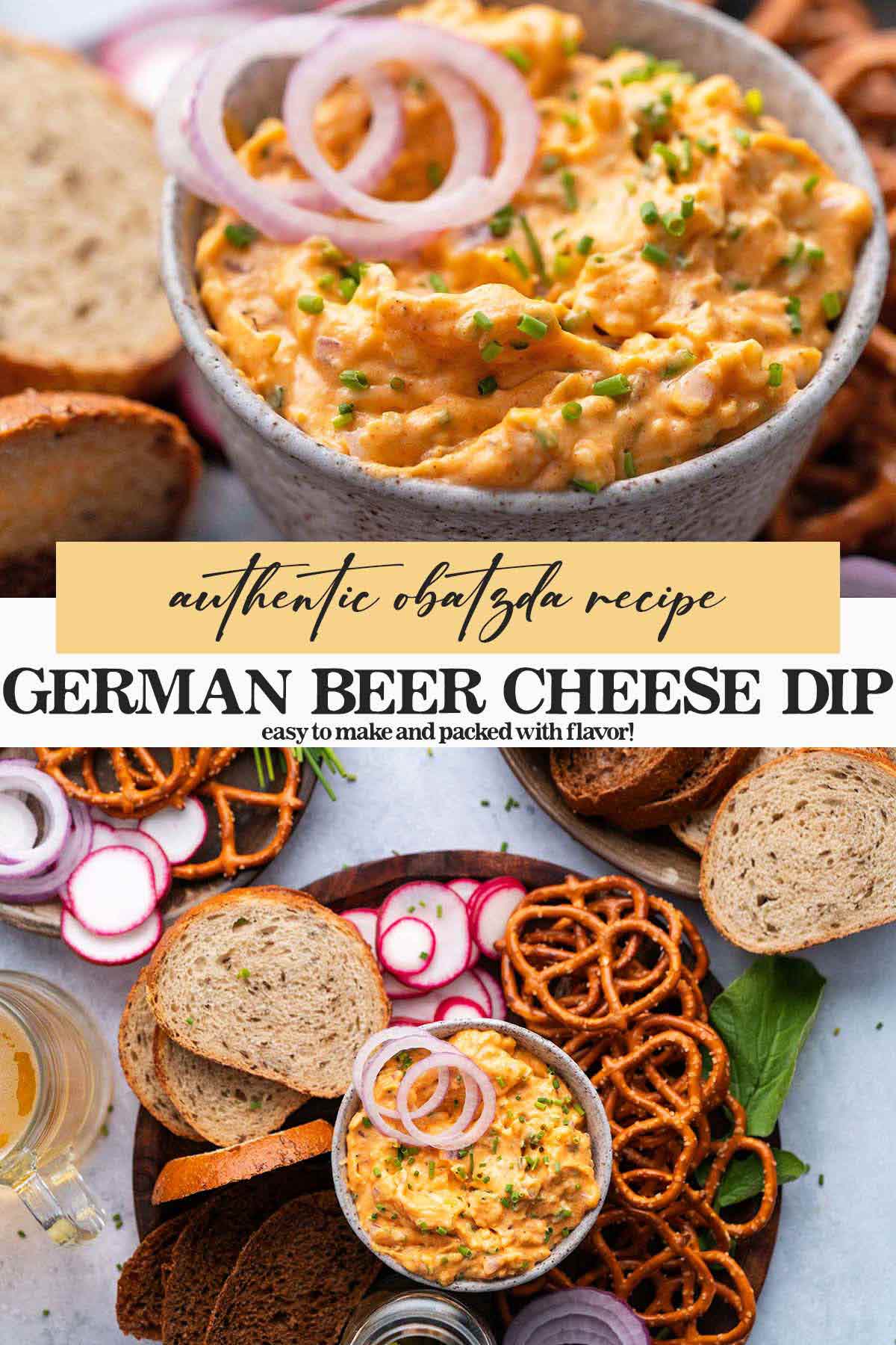 German beer cheese obatzda recipe pin