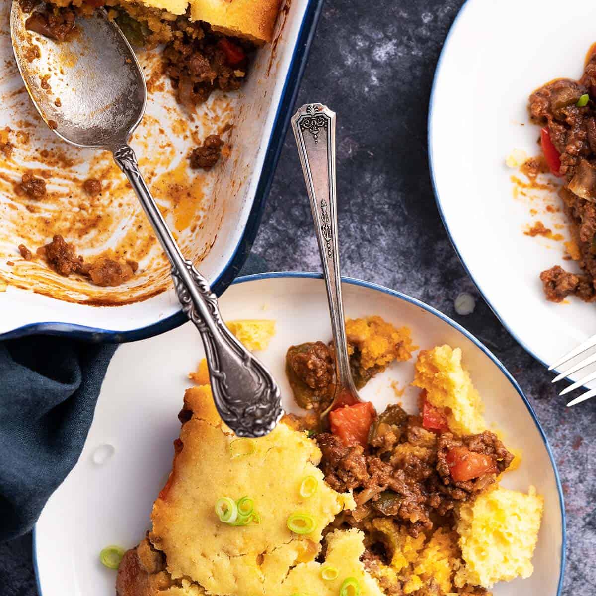 sloppy joe casserole recipe featured image
