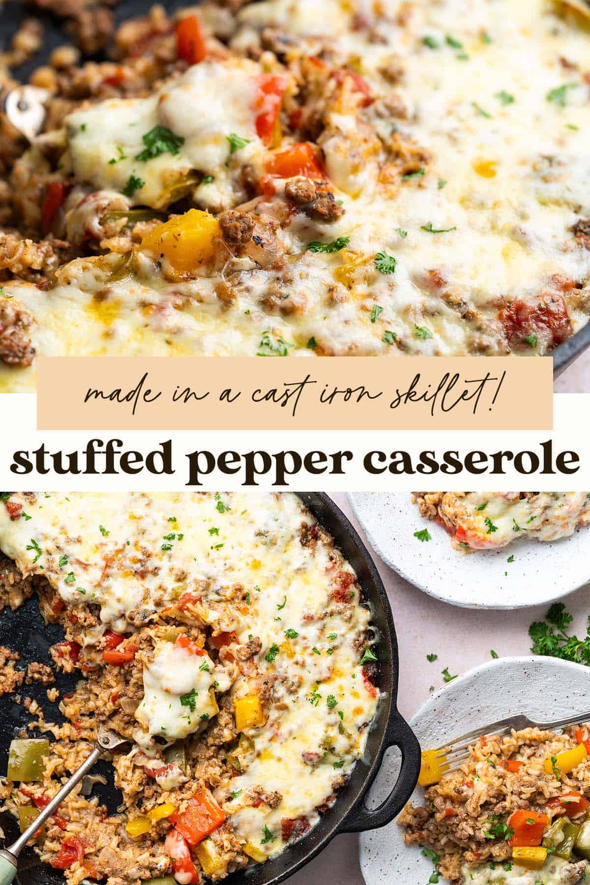 stuffed pepper casserole recipe pin