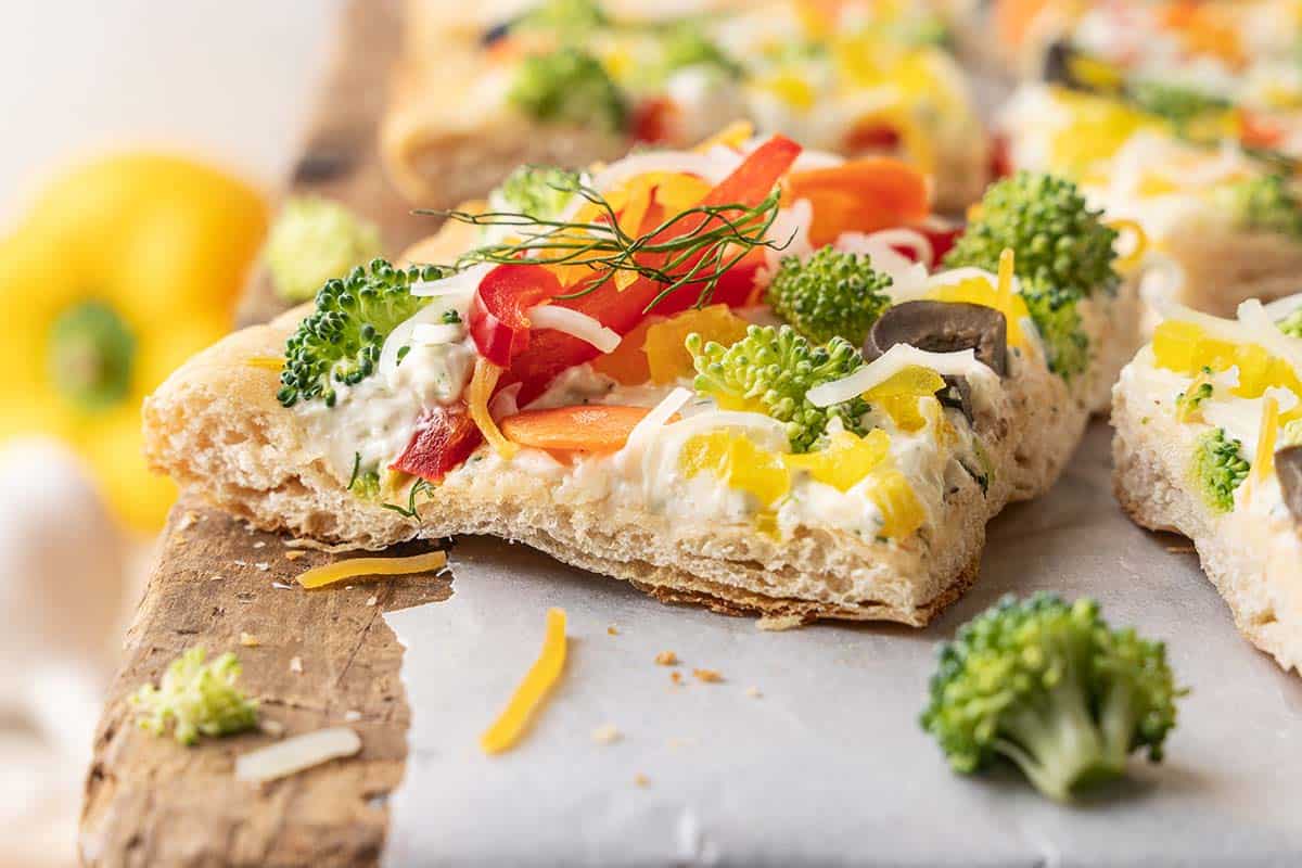 crescent roll veggie pizza appetizer