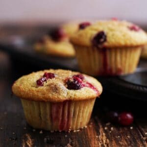 fresh cranberry orange muffins featured image
