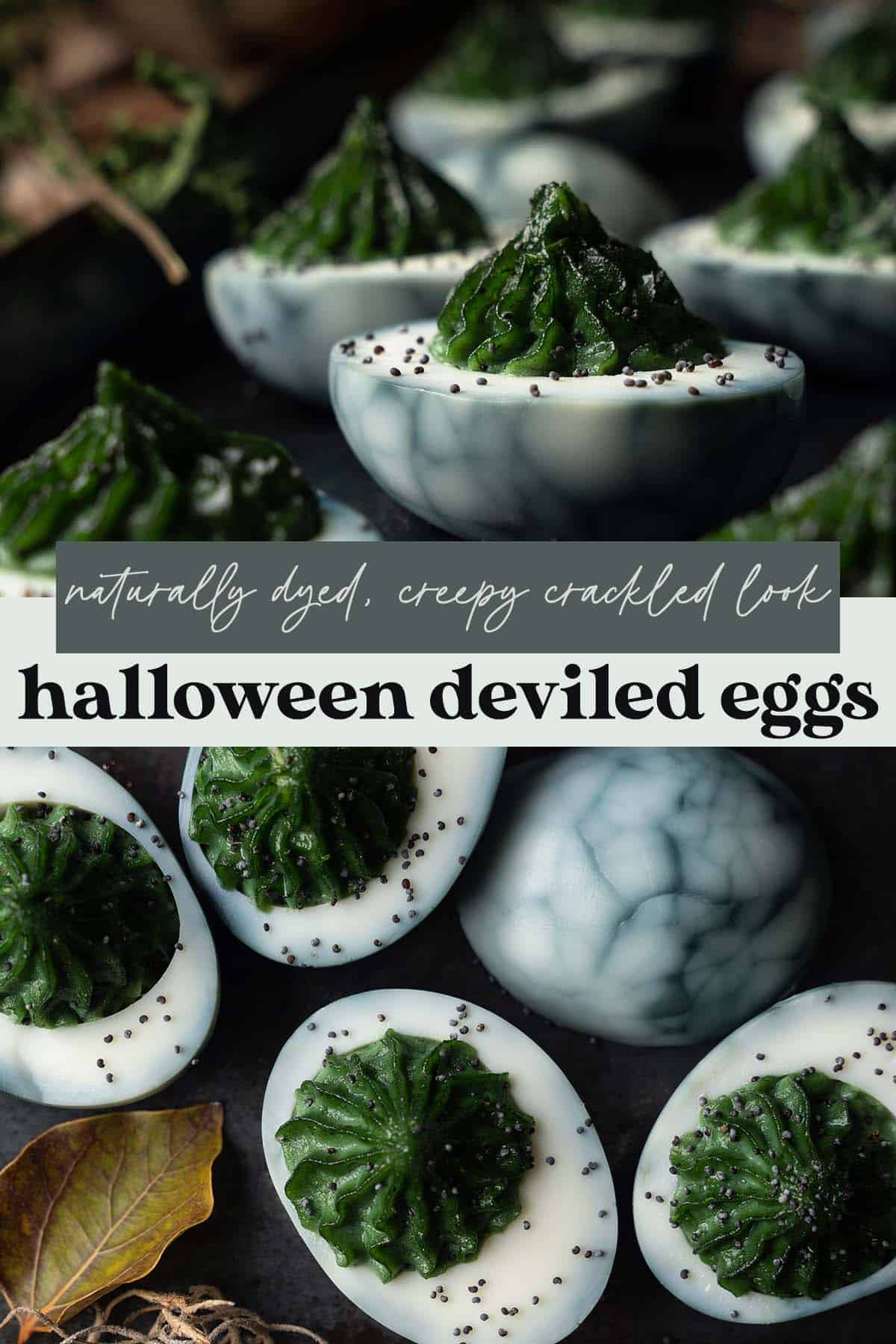 halloween deviled eggs recipe pin