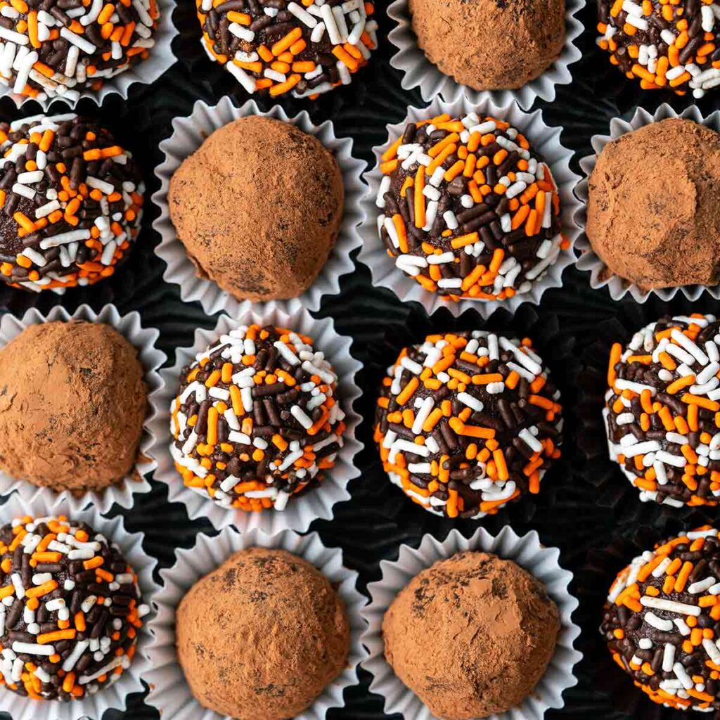 spiced chocolate pumpkin truffles recipe featured image