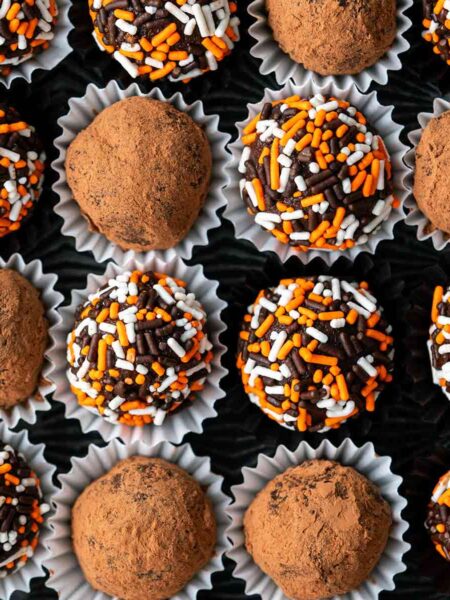 spiced chocolate pumpkin truffles recipe featured image