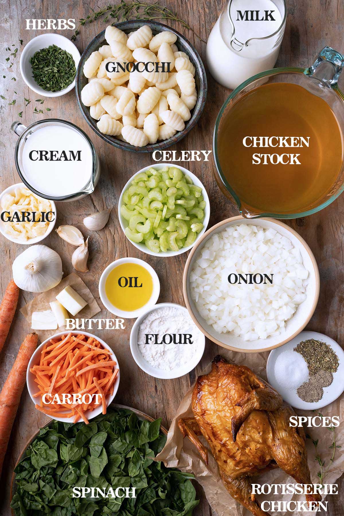 chicken gnocchi soup ingredients
