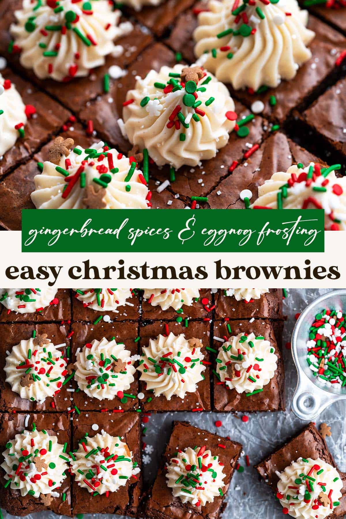 christmas brownies recipe pin