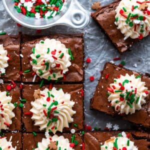 easy christmas brownies featured image