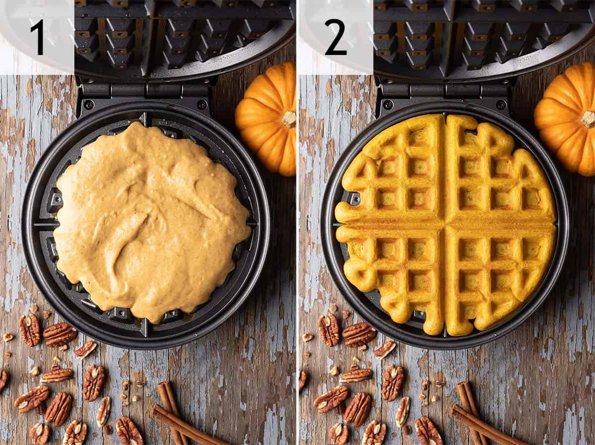 how to cook pumpkin waffles in waffle maker