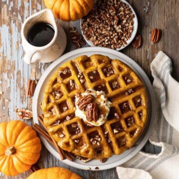 spiced pumpkin waffle recipe featured image