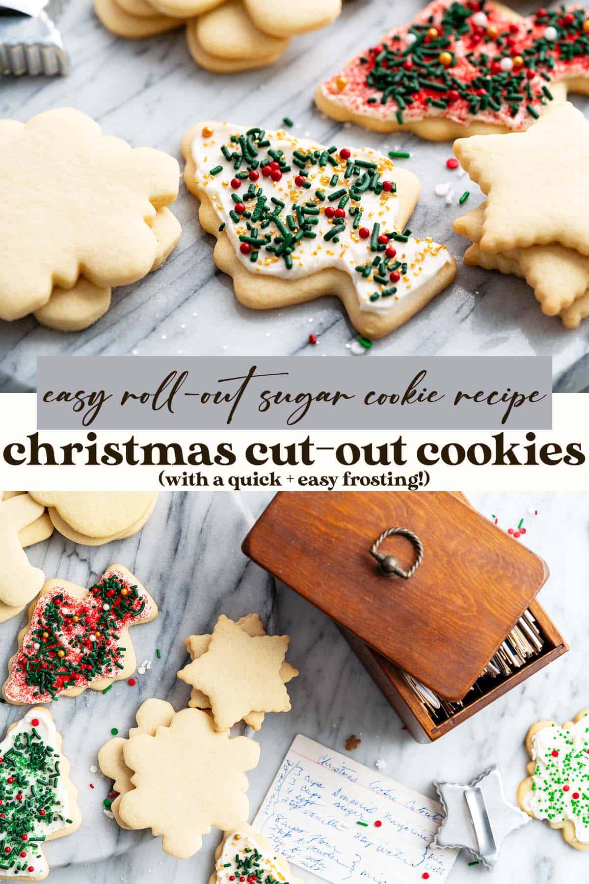 christmas cut out cookies recipe pin