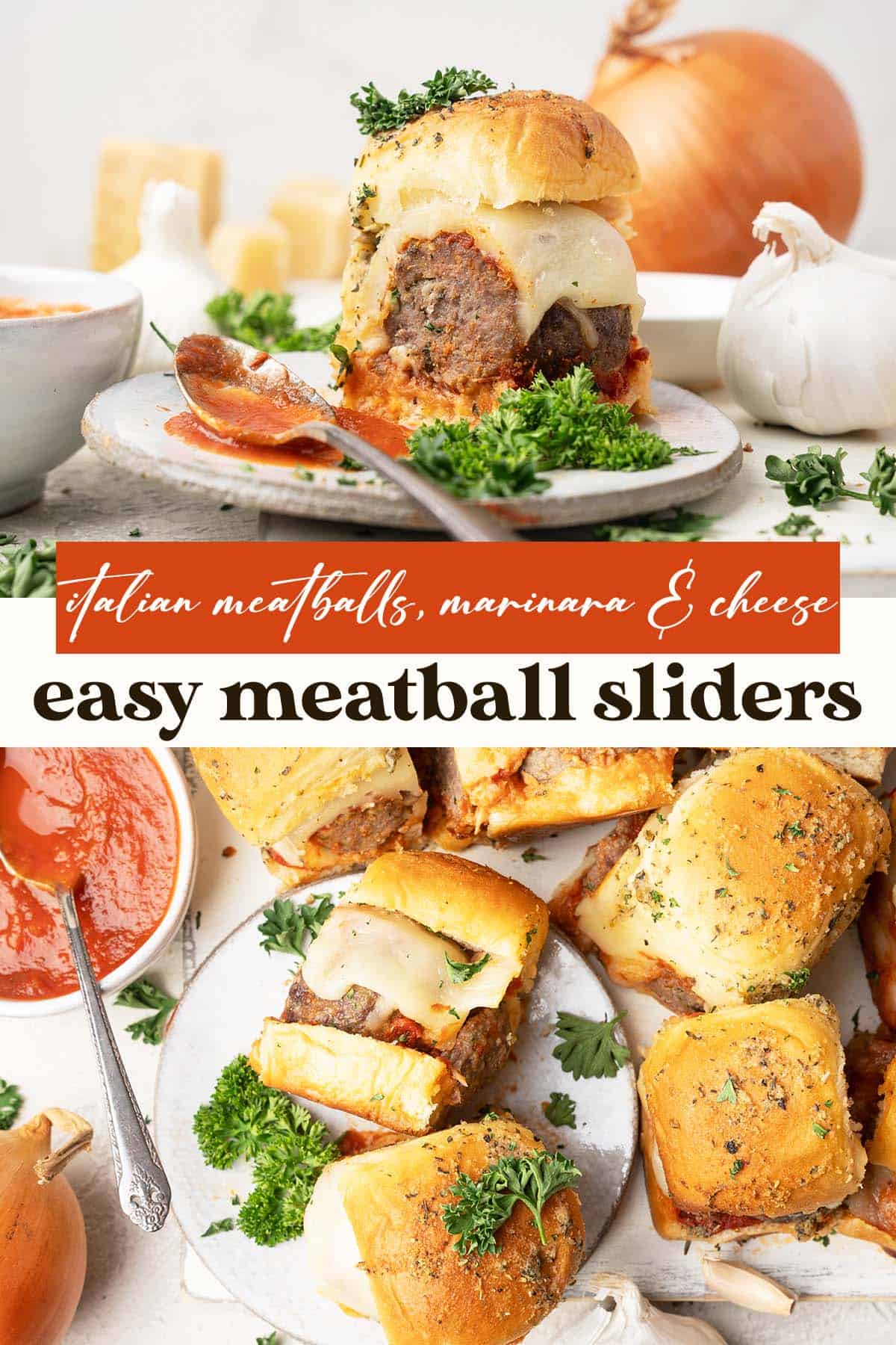 easy meatball sliders recipe pin