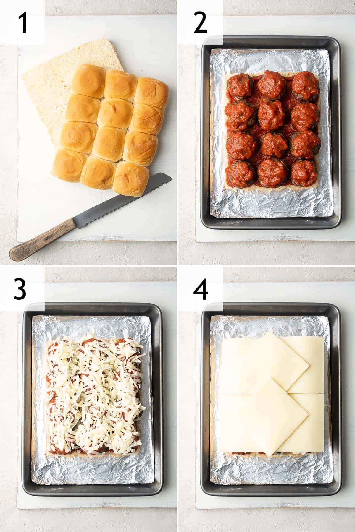 how to assemble meatball sliders