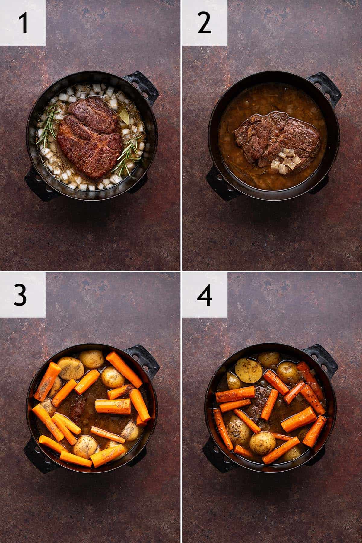 how to make chuck roast pot roast with vegetables in dutch oven