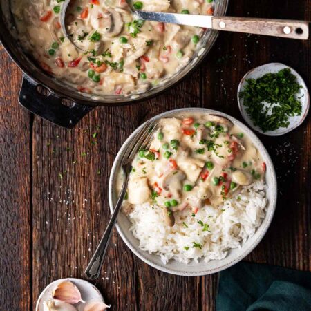 chicken a la king recipe featured image