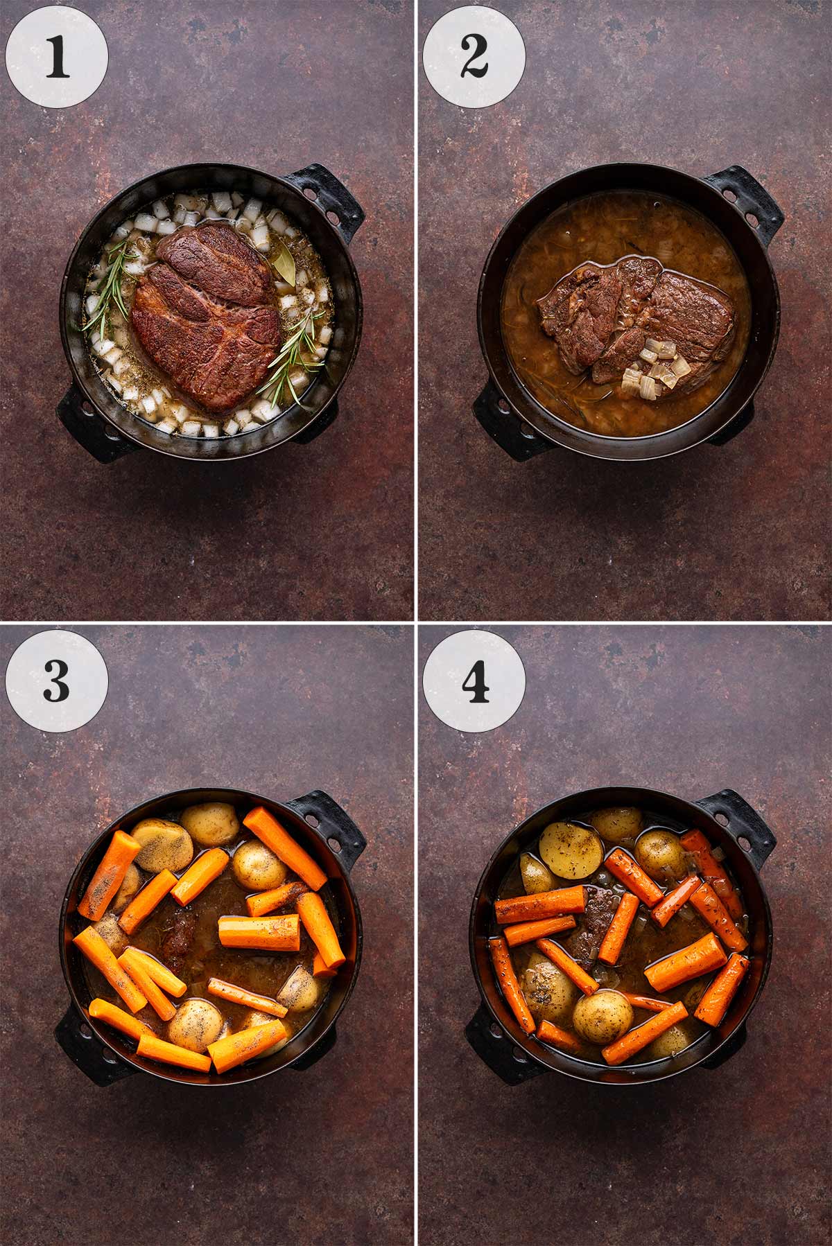 how to make beef chuck roast pot roast with vegetables in dutch oven