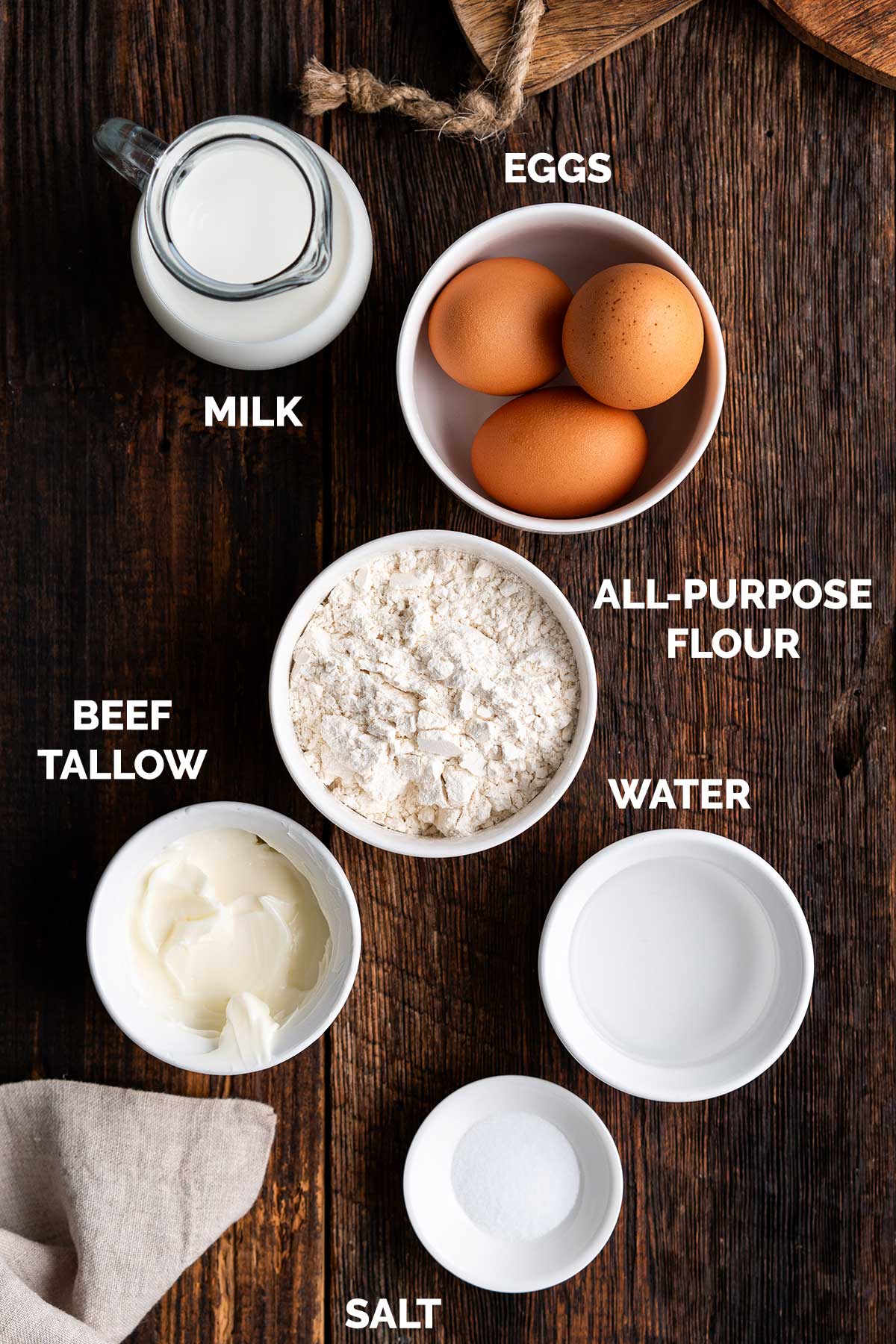 Yorkshire pudding recipe ingredients