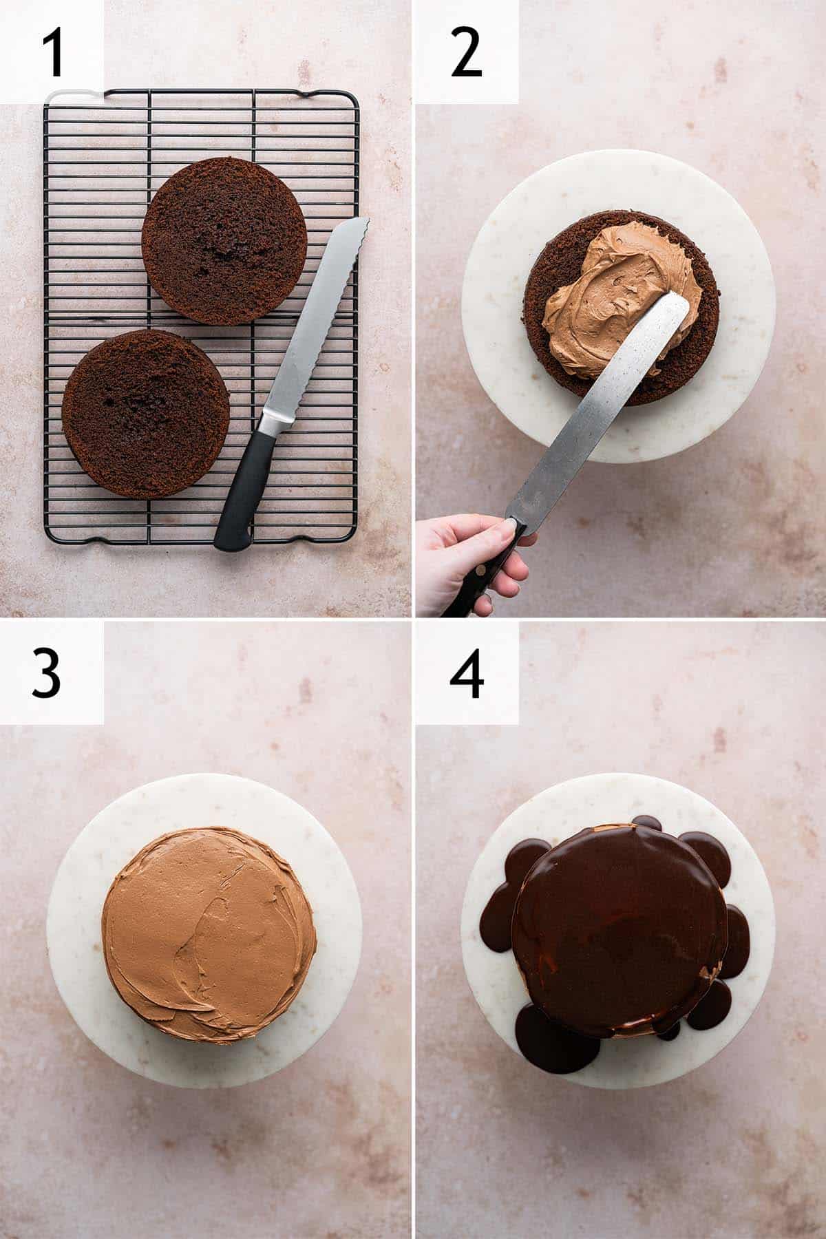 how to frost a 2 layer cake
