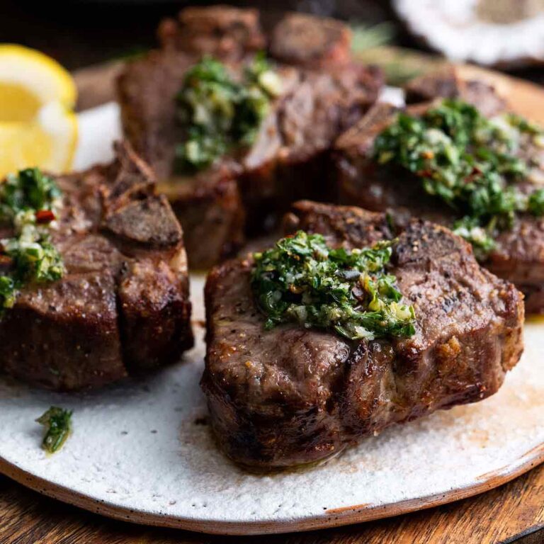 air fryer lamb chops featured image