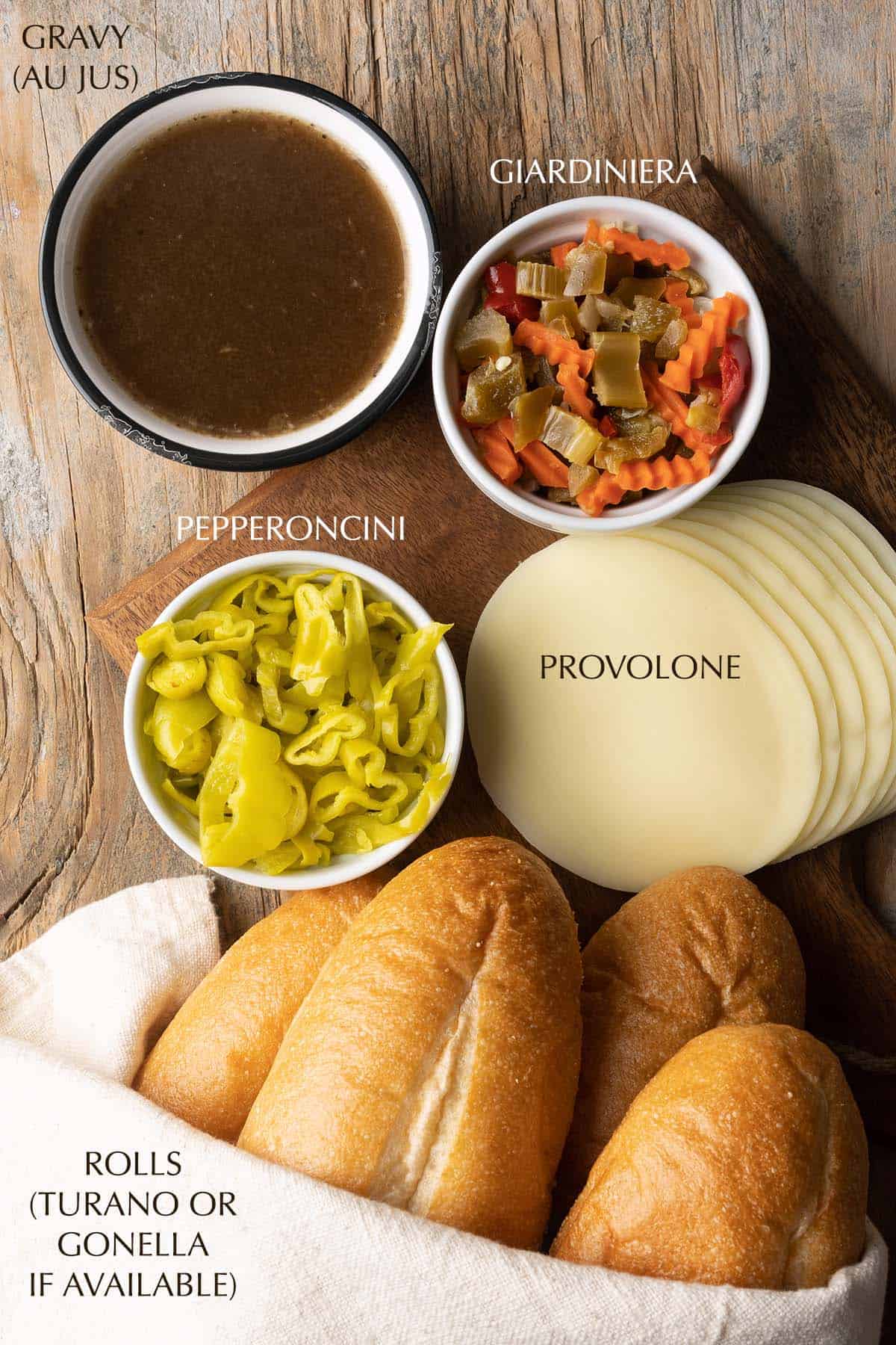 components for italian beef sandwiches