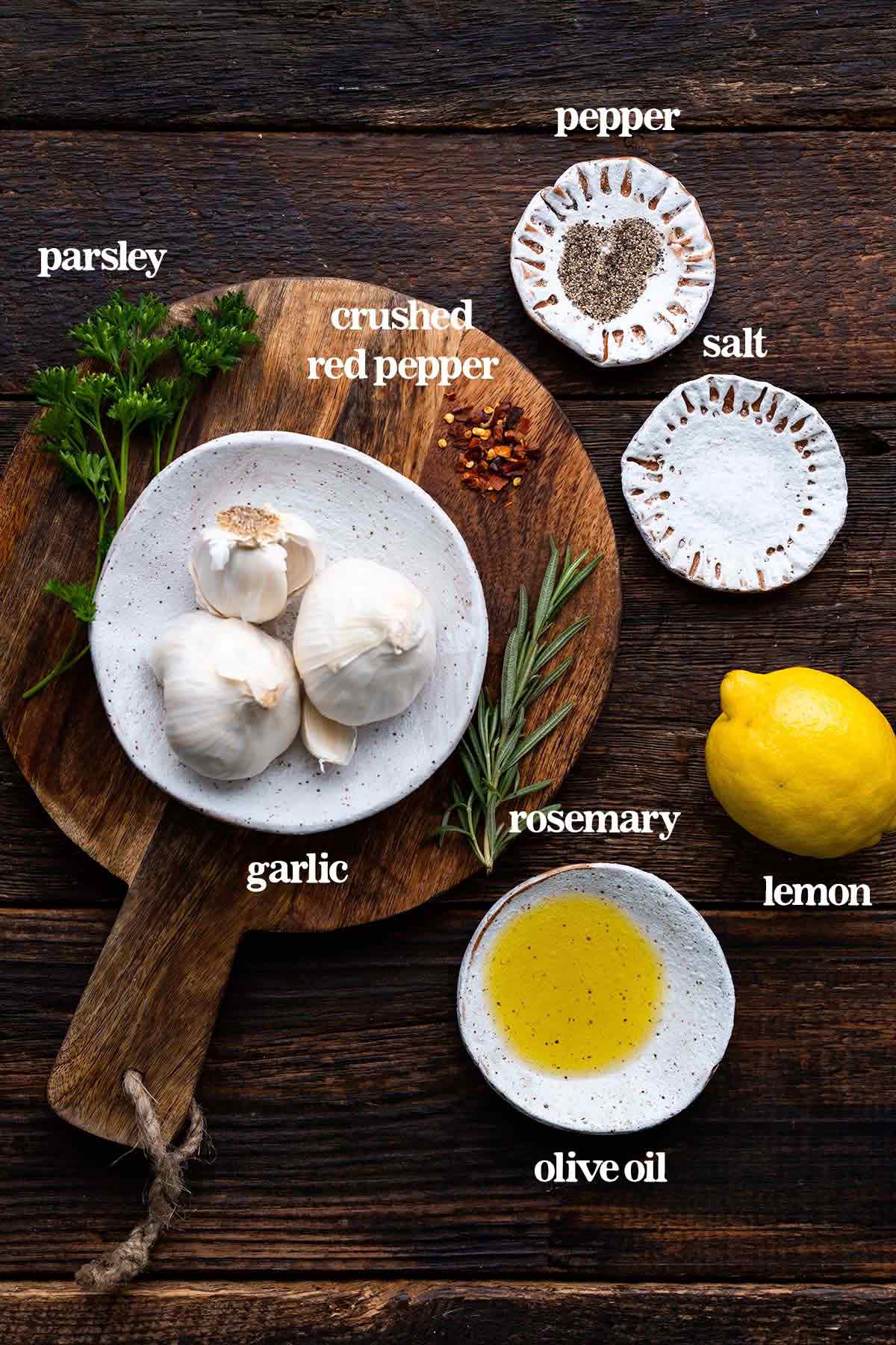 fresh garlic rosemary herb sauce ingredients