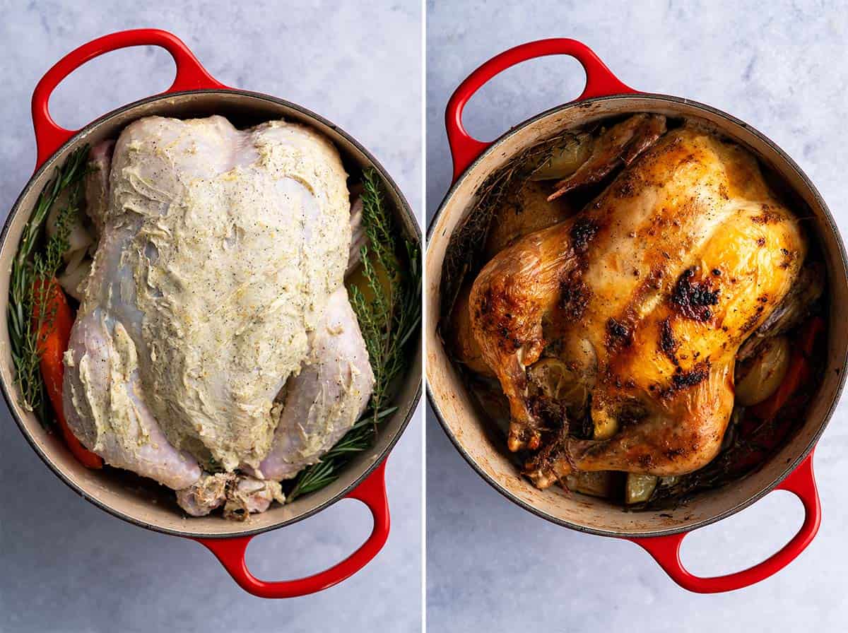 how to roast a whole chicken in a dutch oven