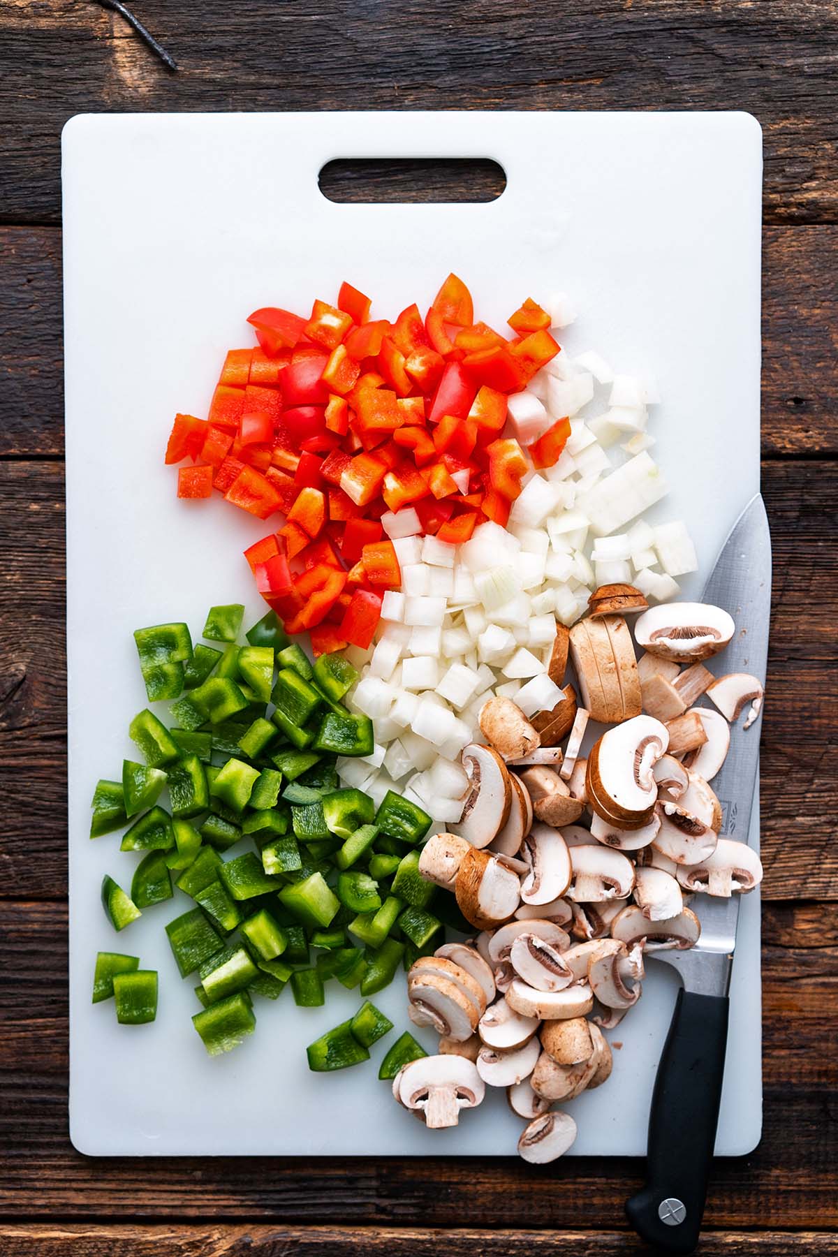 chopping vegetables for soup