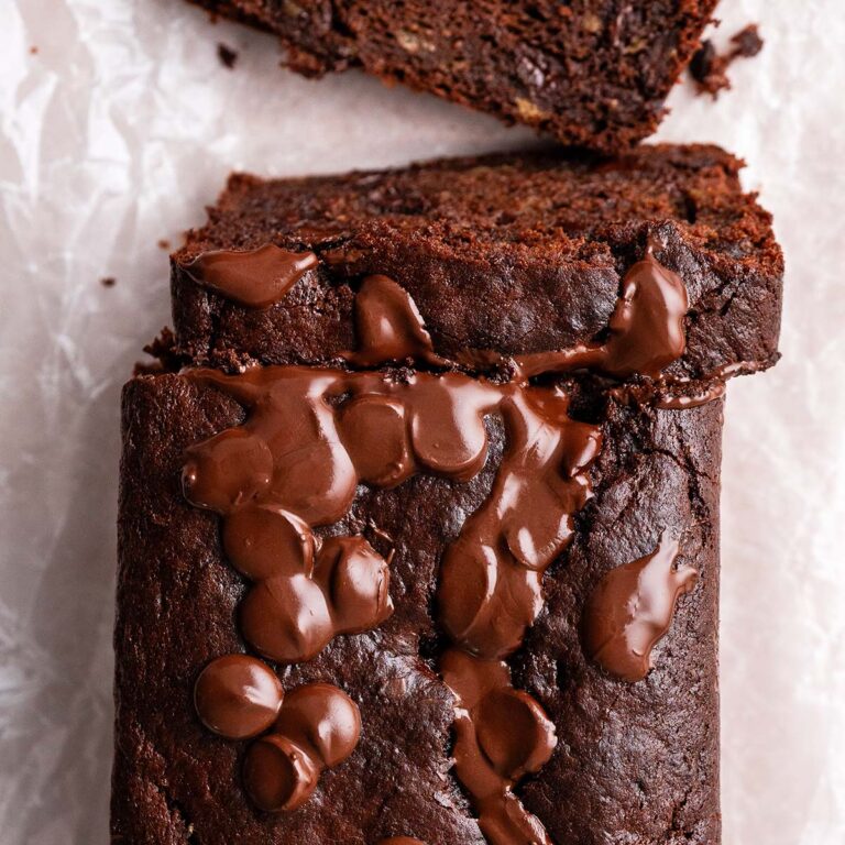 double chocolate banana bread recipe featured image