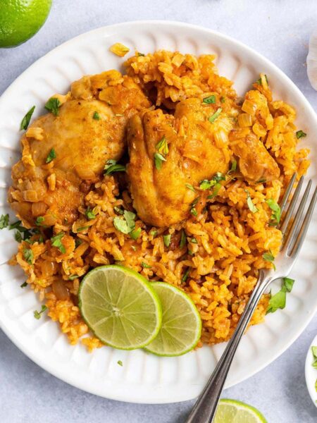 easy one pot chicken curry and rice recipe featured image