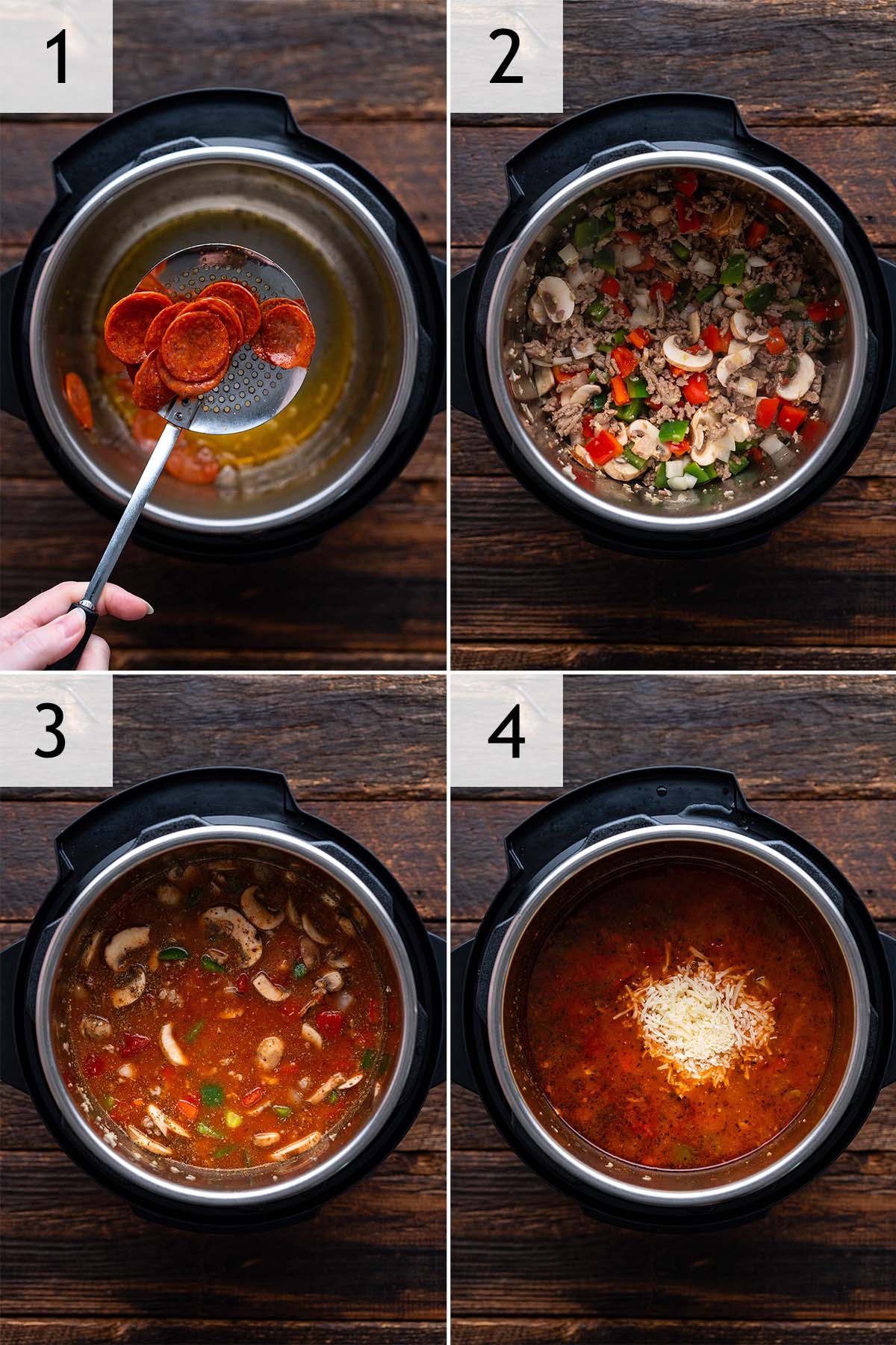 how to make instant pot pizza soup