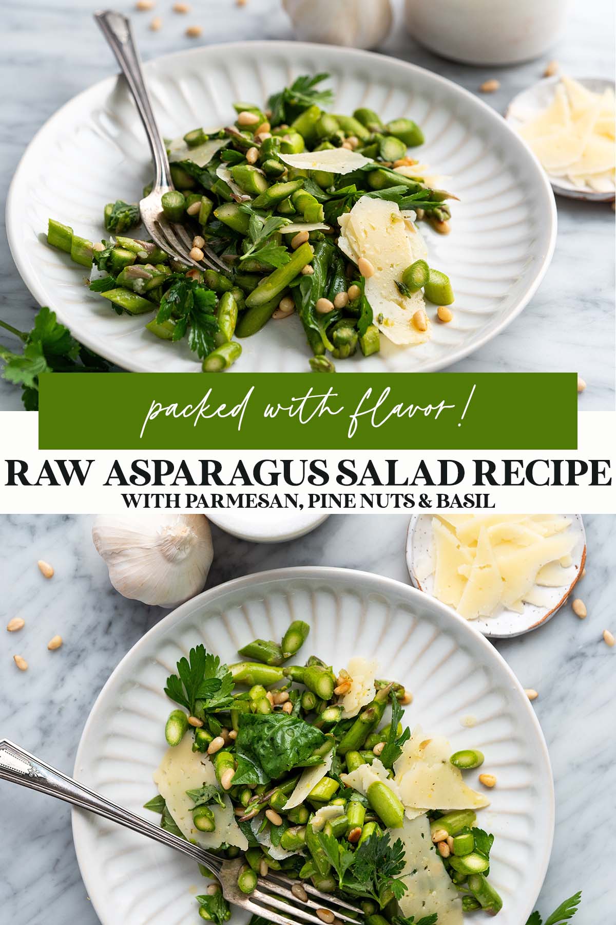 raw asparagus salad recipe pin