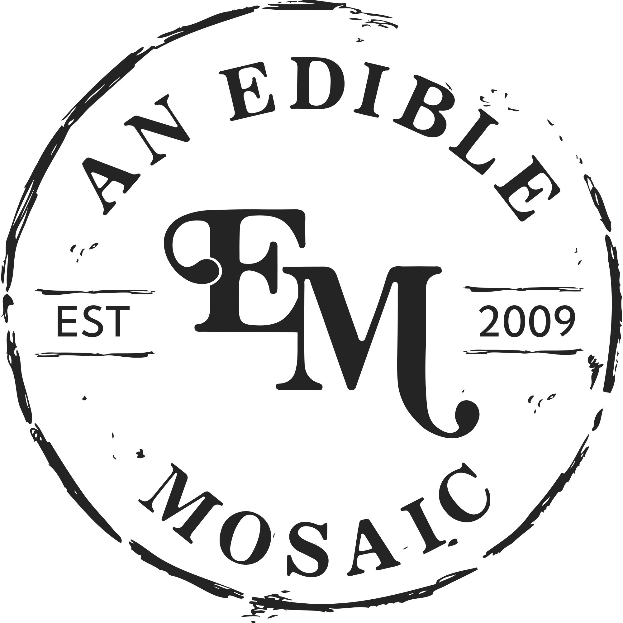 an edible mosaic submark initials