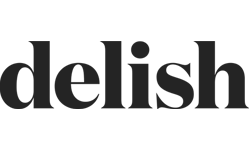 Delish logo.