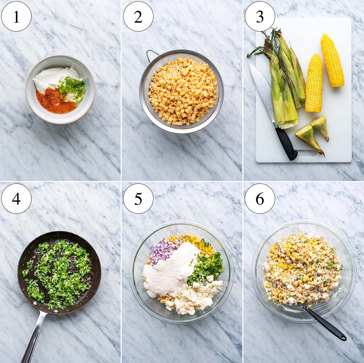 how to make easy elote pasta salad