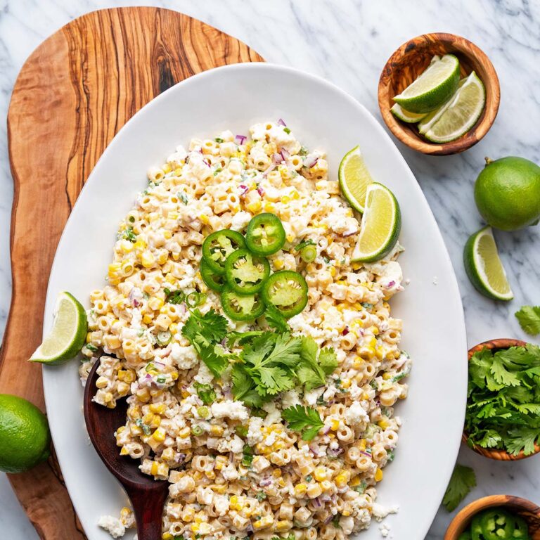 mexican street corn pasta salad recipe featured image
