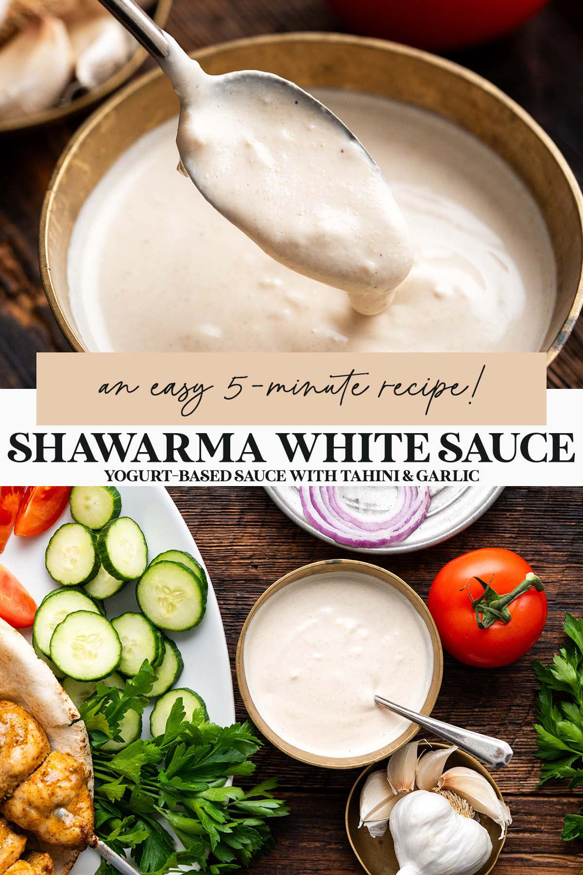 shawarma white sauce recipe pin