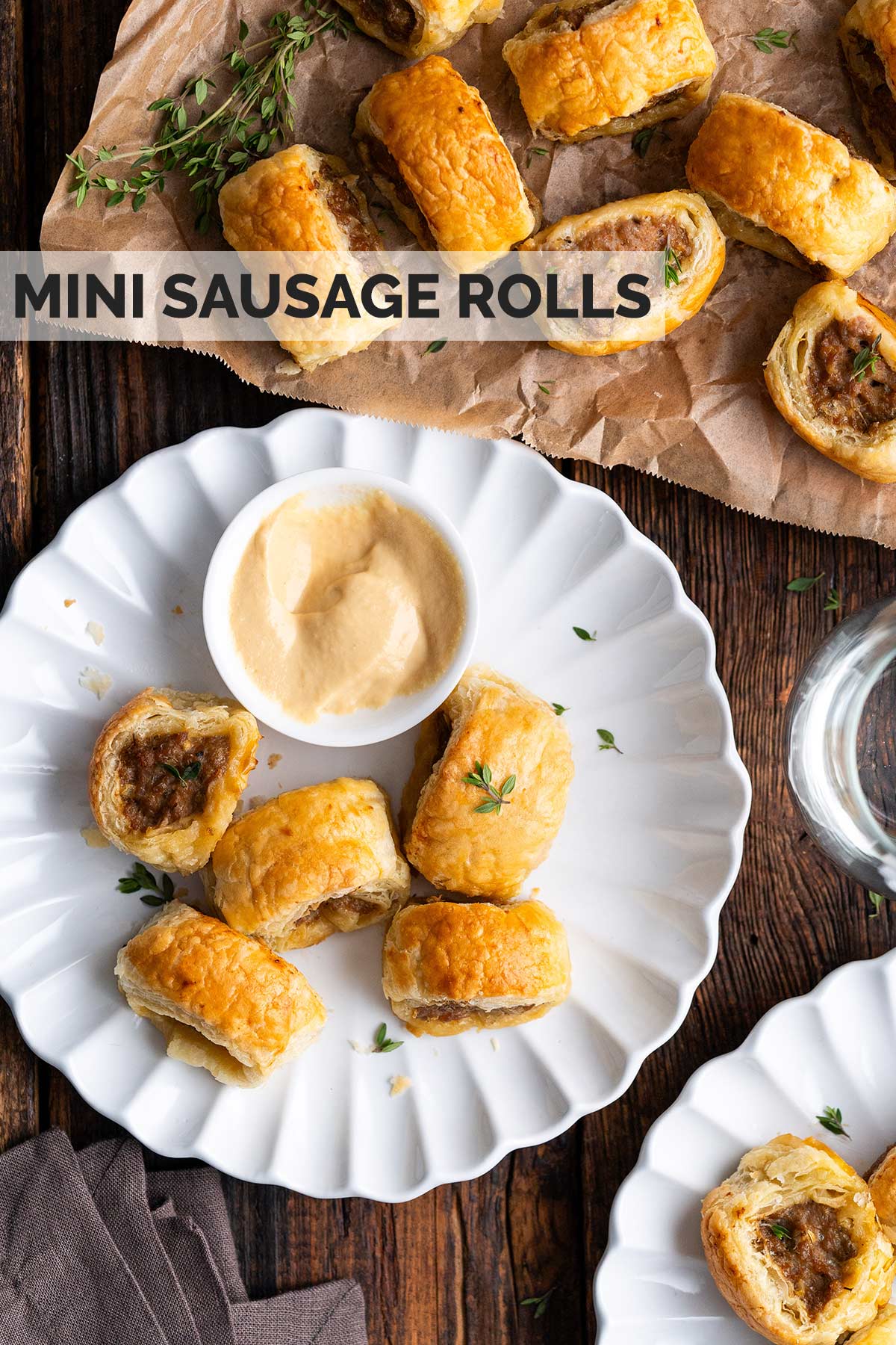 easy mini sausage rolls recipe pin