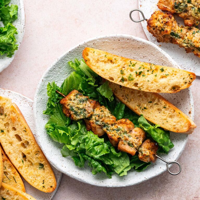 garlic parmesan chicken skewers recipe featured image
