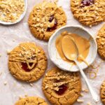 peanut butter jelly cookies recipe featured image