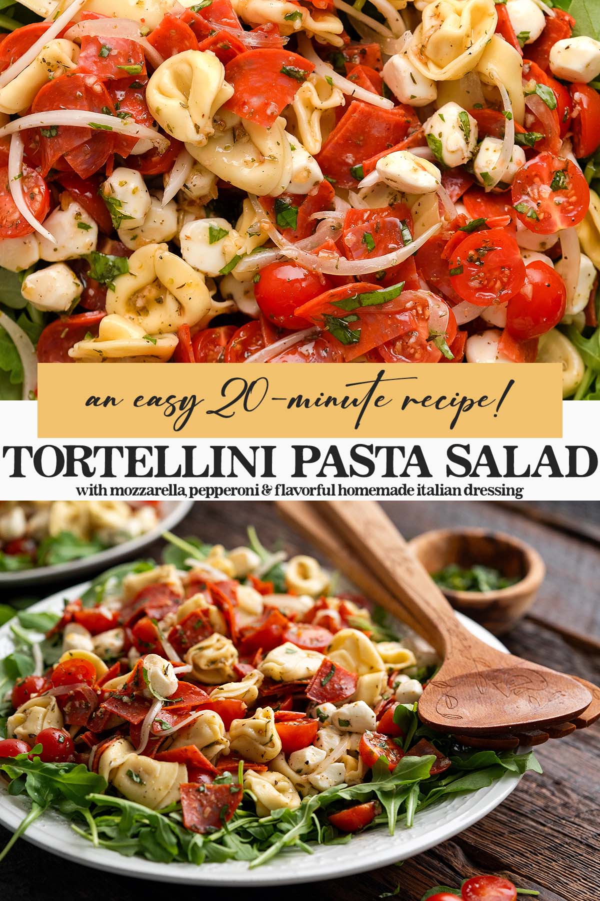 tortellini pasta salad recipe pin