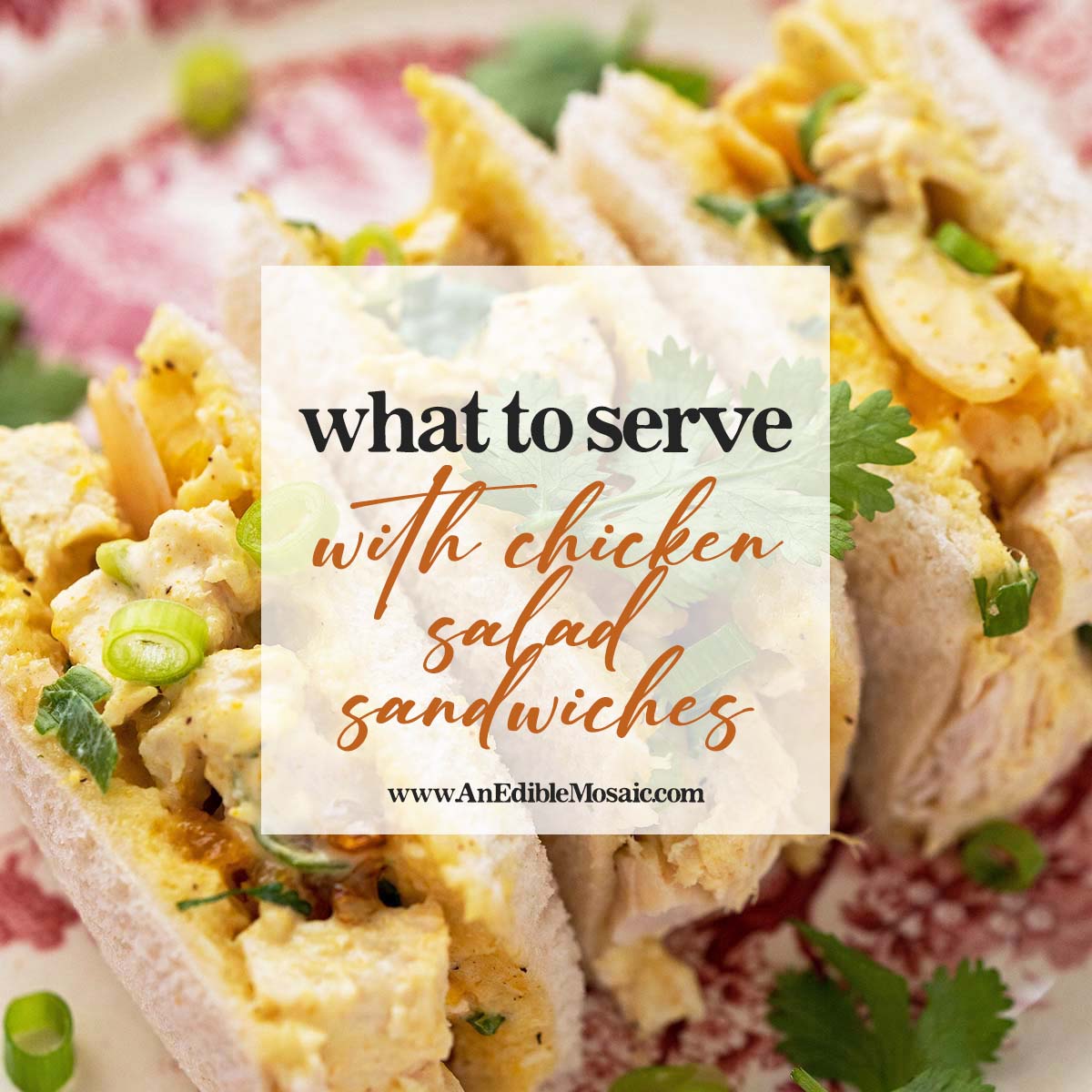 what goes with chicken salad sandwiches