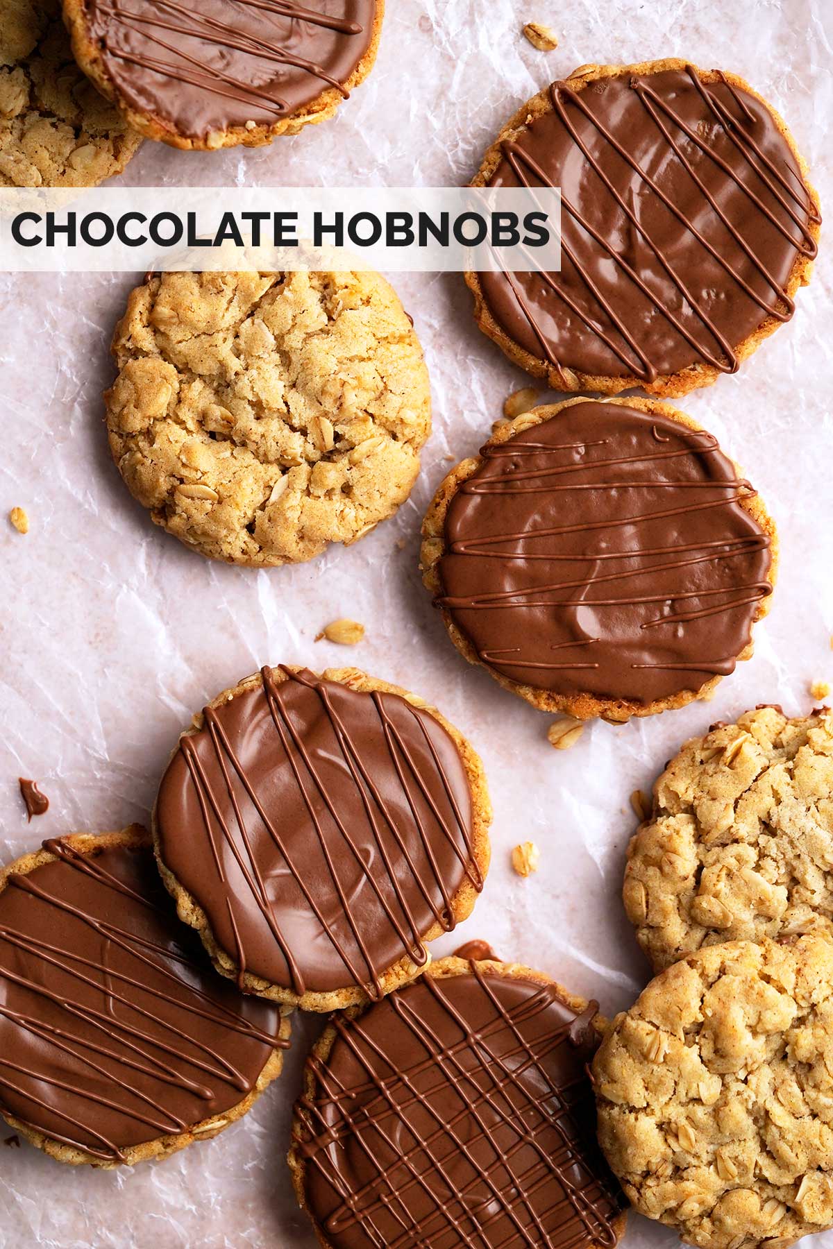 chocolate hobnobs recipe pin