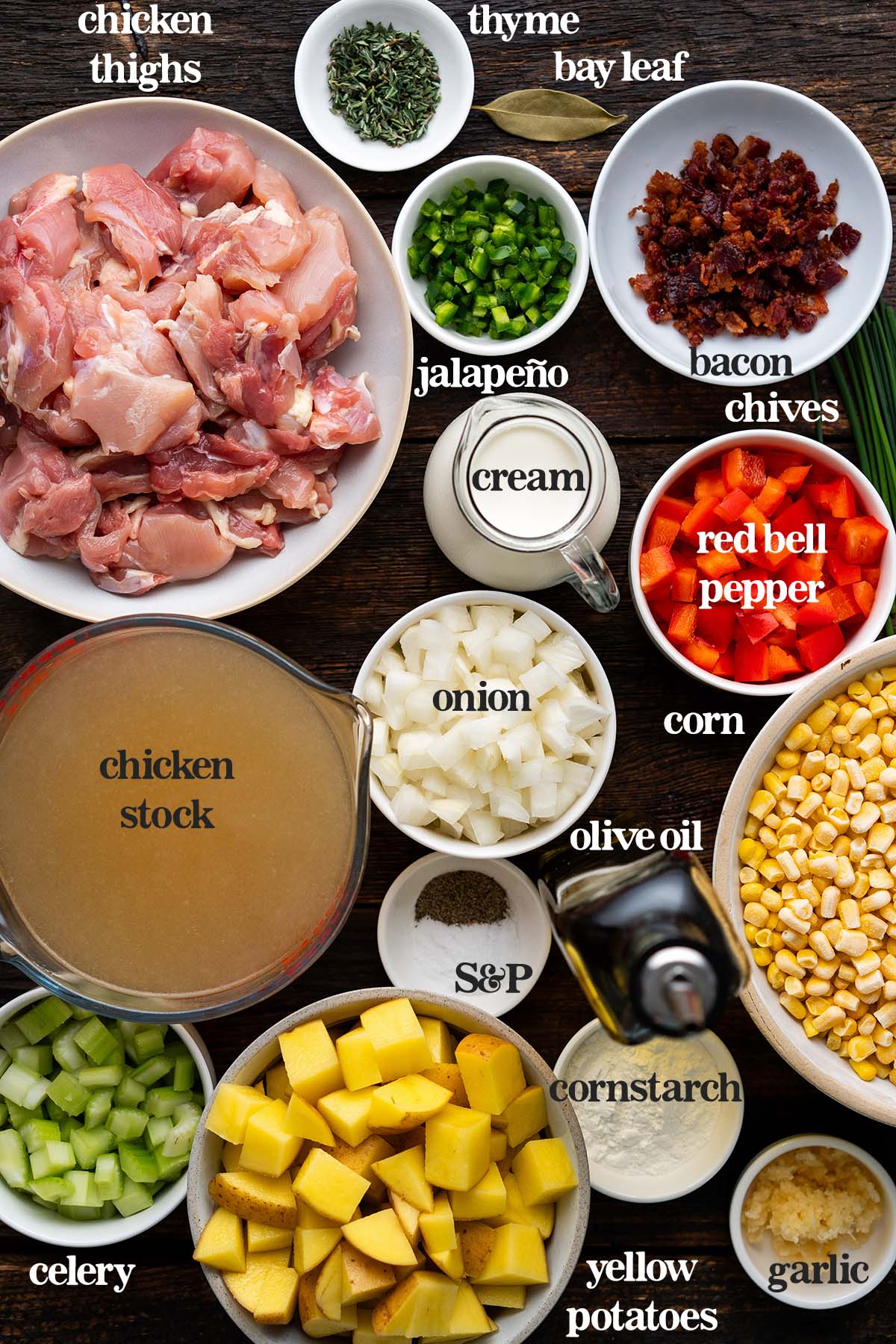 creamy chicken corn chowder soup ingredients