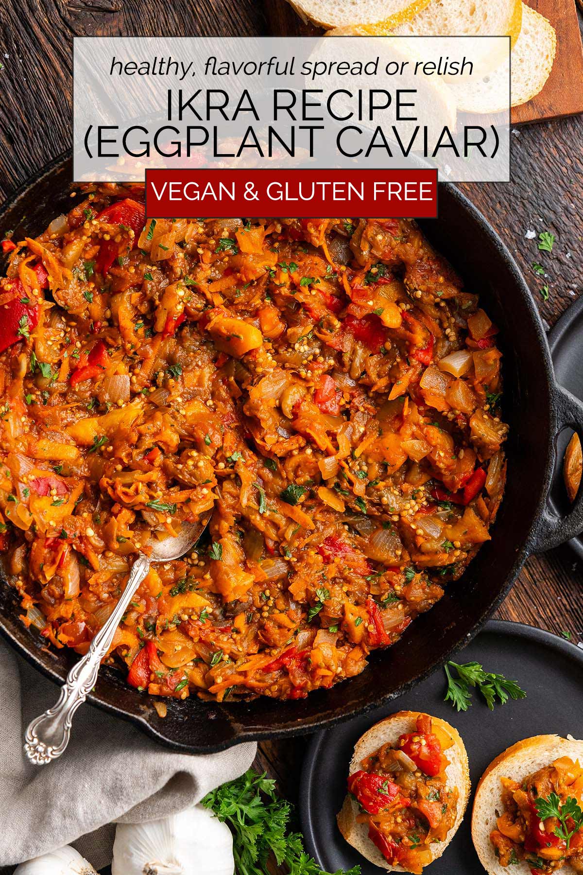 eggplant ikra recipe pin