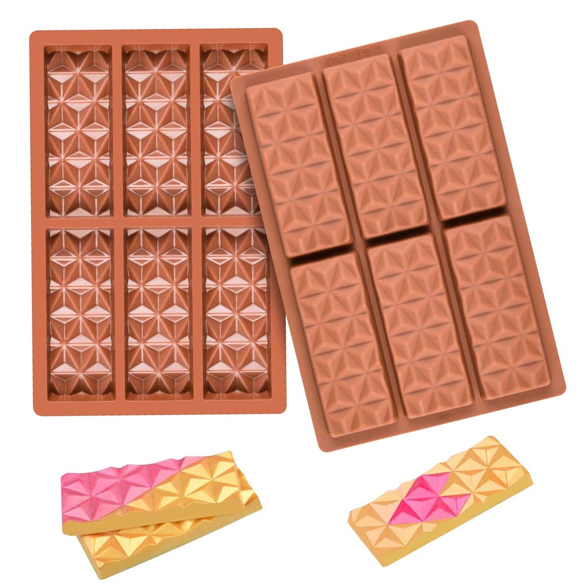 thick sililcone chocolate bar mold
