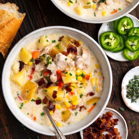 slow cooker easy creamy chicken corn chowder recipe