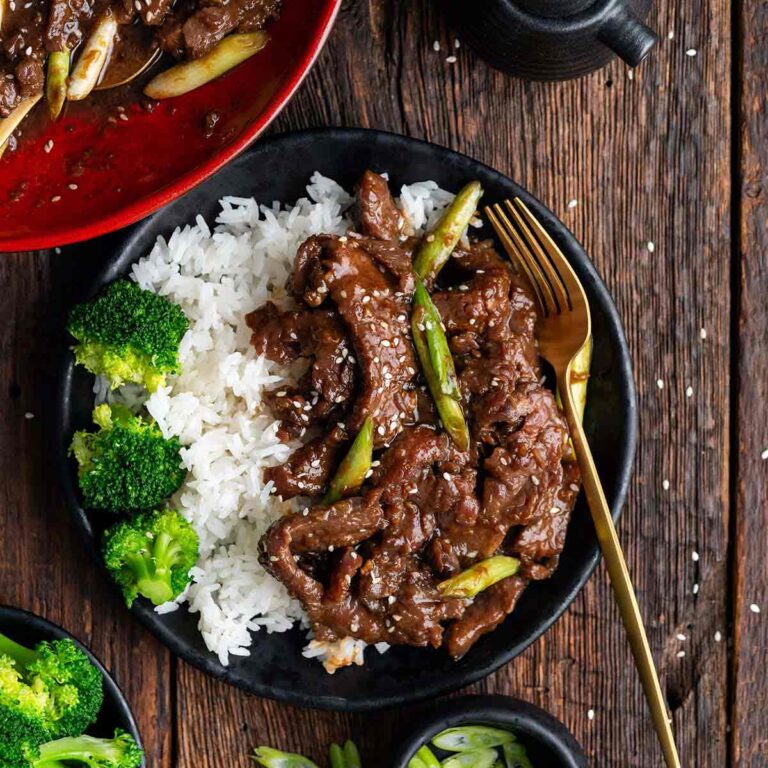 pf chang copycat Mongolian beef recipe featured image