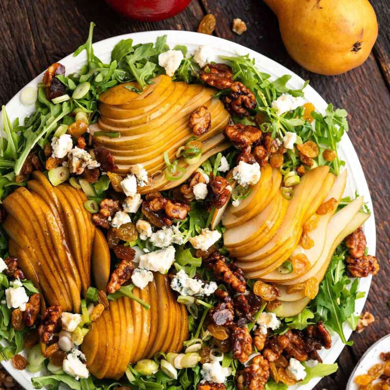 pear rocket salad recipe featured image