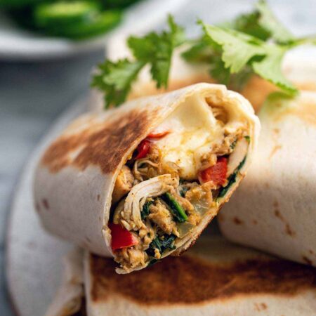 chicken meal prep burritos featured image